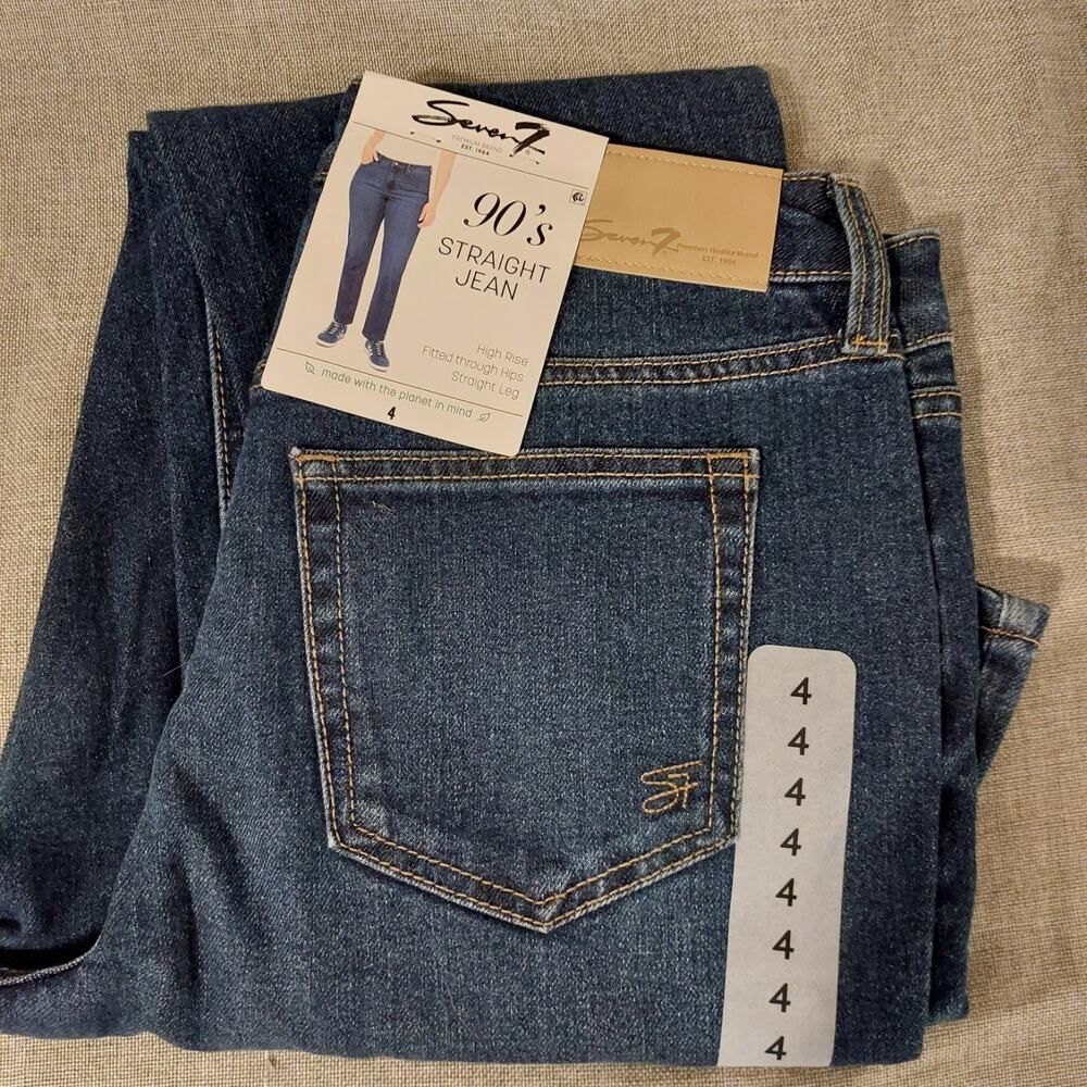 Seven7 90's Straight Jeans in Deep Blue